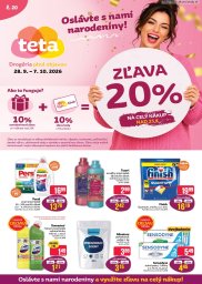 TETA Drogerie leták  s platnosťou 28. 9. - 7. 10. 2026 